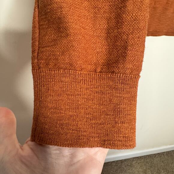 Red Ale by Alesbury Mock Neck Henley Sweater in Rust NWOT Size Medium - Picture 3 of 8